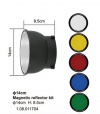 Рефлектор Jinbei Magnetic Reflector 14cm + Гелевые фильтры (5 цветов)