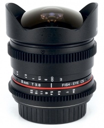 Неавтофокусный объектив Samyang VDSLR 8mm T3.8 IF MC Nikon F