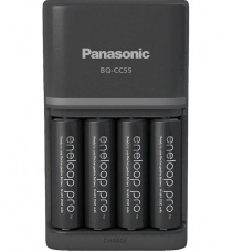Интеллектуальное зарядное устройство для AA, AAA Panasonic Eneloop Pro (K-KJ55HCD40E) + 4*AA 2500 mAh 