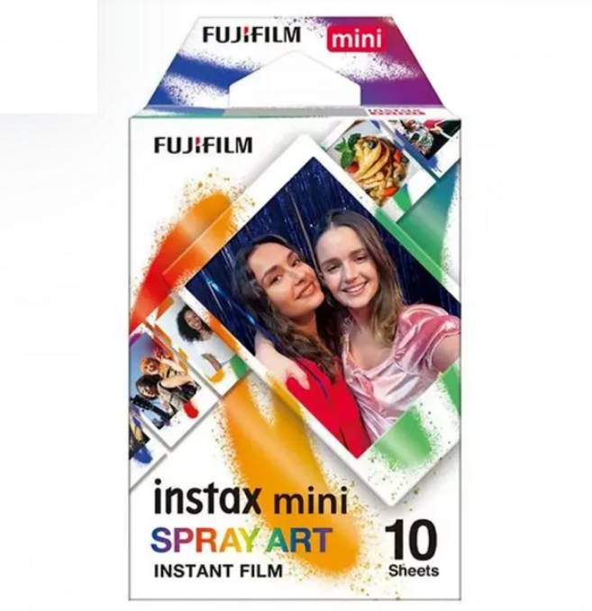 Пленка Fujifilm instax mini Spray Art (10 штук в упаковке) подходит для фотокамер и принтеров instax mini