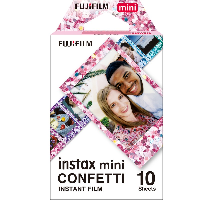 Пленка Fujifilm instax mini Confetti Film (10 штук в упаковке) подходит для фотокамер и принтеров instax mini