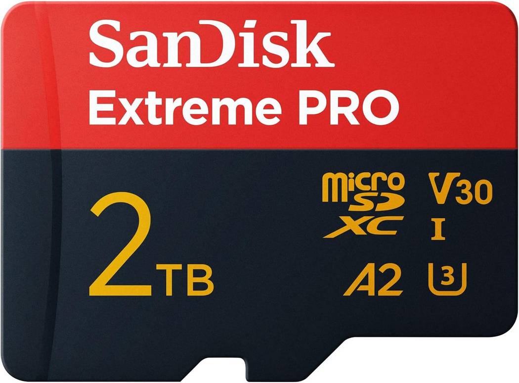 Карта памяти SDXC SanDisk Extreme Pro microSDXC™ 2TB UHS-I U3, A2, V30, 4K + SD Adapter (SDSQXCD-2T00-GN6MA) R250/W150