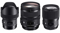 Sigma представила трио высококлассных объективов серии Art: 14mm F1.8, 24-70mm F2.8 и 135mm F1.8