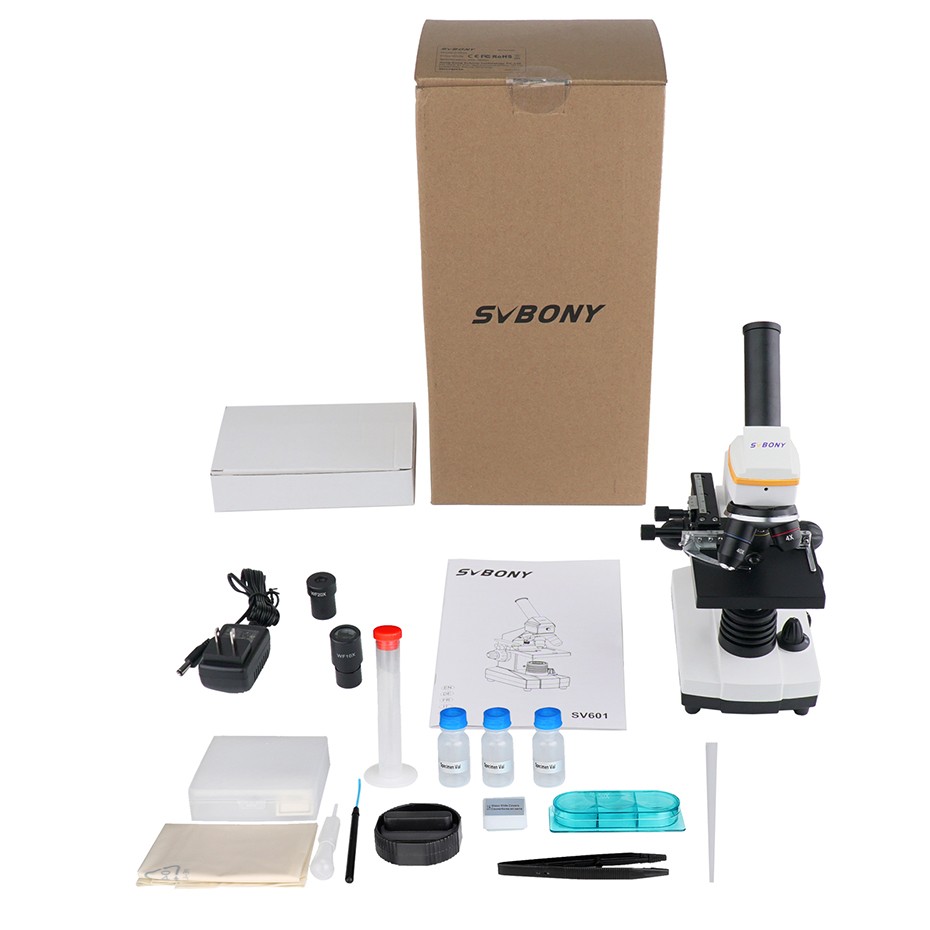 Микроскоп школьный SVBONY SV601 80-1600x (F9365A)