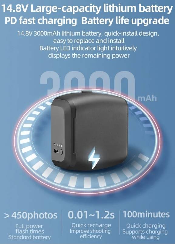 Аккумулятор для Jinbei HD-250MAX 3000mAh (литий-ионный)