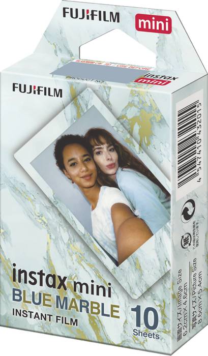 Пленка Fujifilm instax mini Blue Marble Film (10 штук в упаковке) подходит для фотокамер и принтеров instax mini