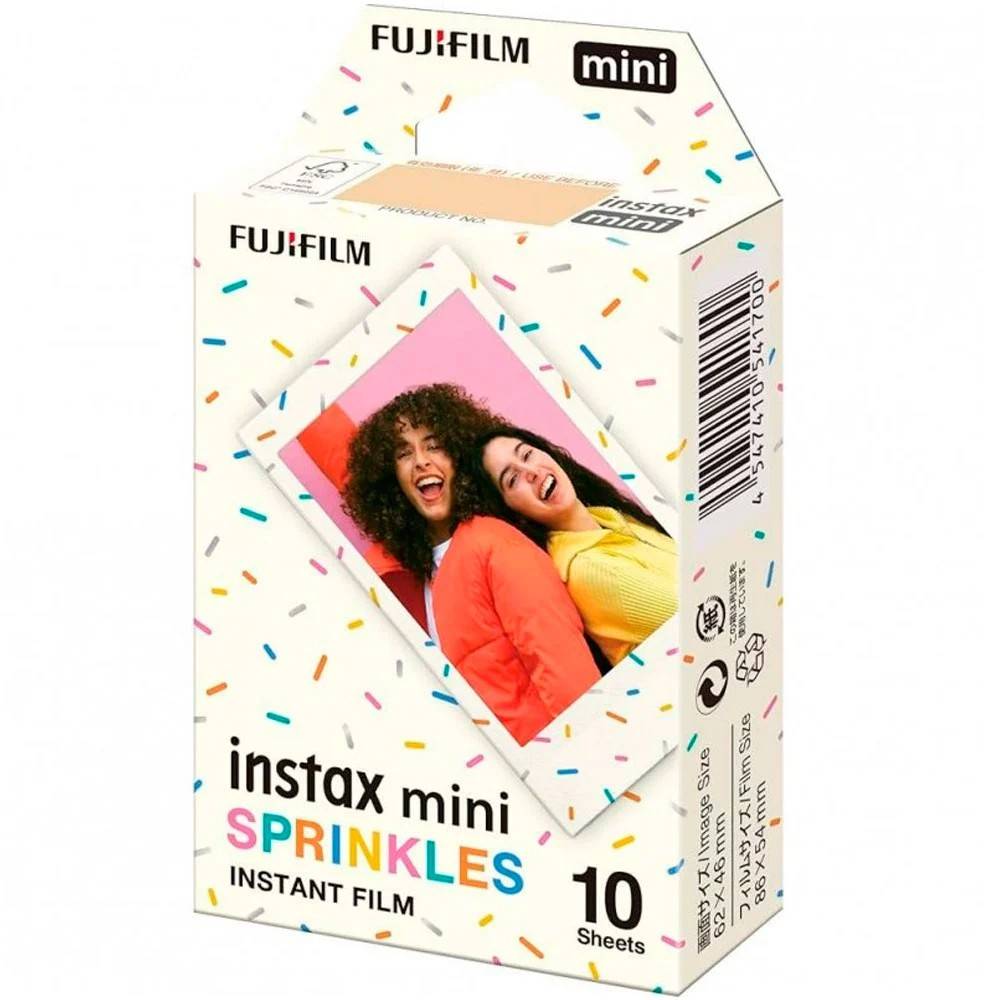 Пленка Fujifilm instax mini Sprinkles Film (10 штук в упаковке) подходит для фотокамер и принтеров instax mini