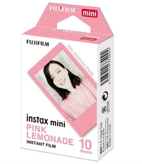 Пленка Fujifilm instax mini Pink Lemonade Film (10 штук в упаковке) подходит для фотокамер и принтеров instax mini