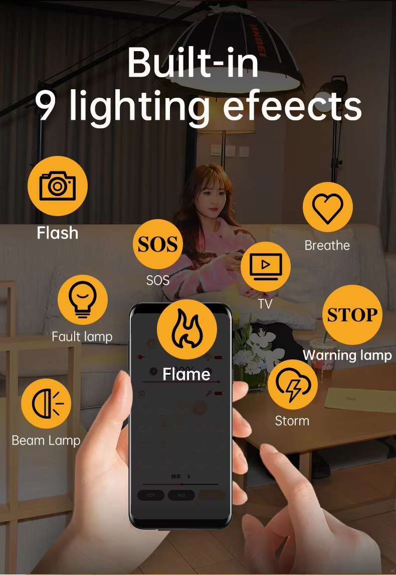 Профессиональный источник постоянного света JINBEI EF-60Bi LED Light (2700-6500К, при 5500К: 35000 Lux (0.5м) с рефлектором, Ra>95) Grey Рефлектор в комплекте