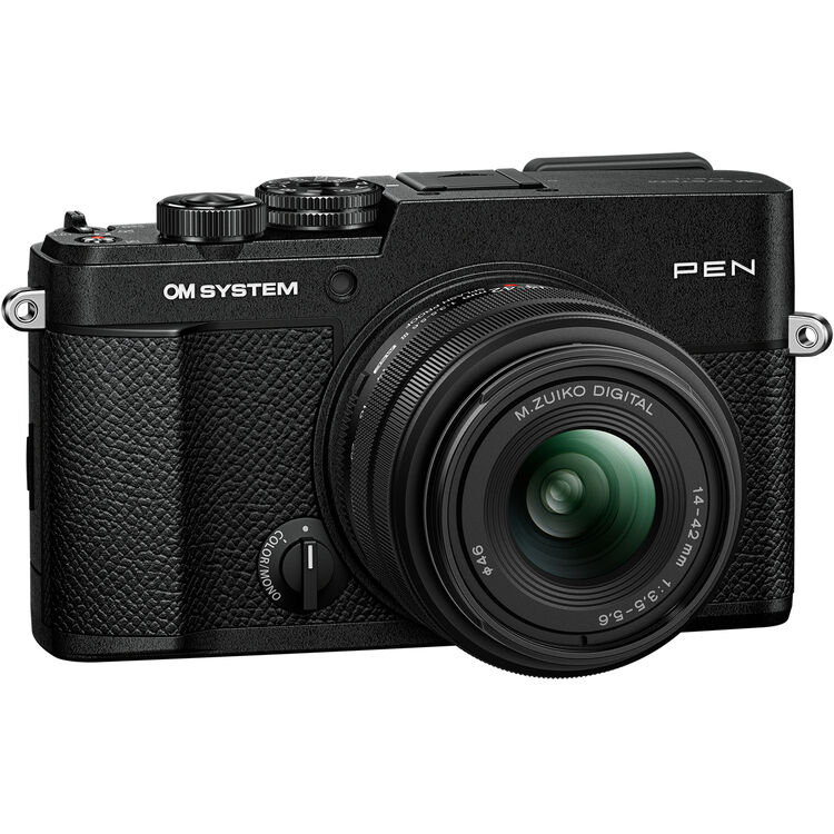 Цифровой фотоаппарат OM SYSTEM PEN Kit 2 (M.Zuiko Digital 14-42mm f/3.5-5.6 III + M.Zuiko Digital ED 40-150mm f/4-5.6 R) Black