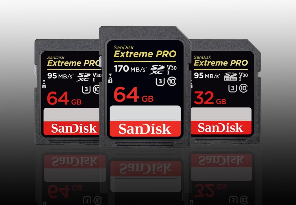 Поступление новых высокоскоростных карт памяти SanDisk Extreme Pro