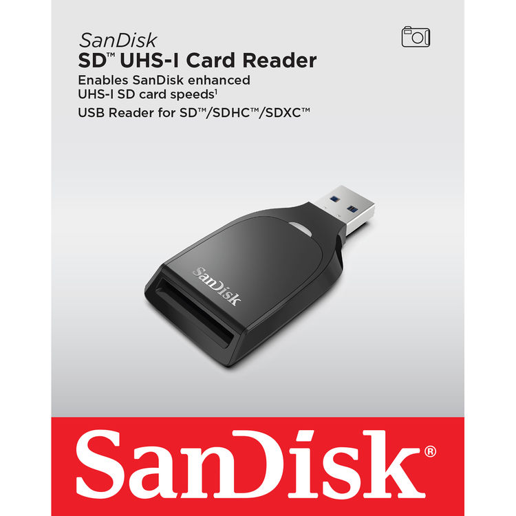 Картридер SanDisk SD UHS-I (SDDR-C531-GNANN) обеспечивает быструю скорость до 170 МБ/с