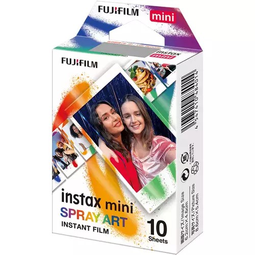 Пленка Fujifilm instax mini Spray Art (10 штук в упаковке) подходит для фотокамер и принтеров instax mini
