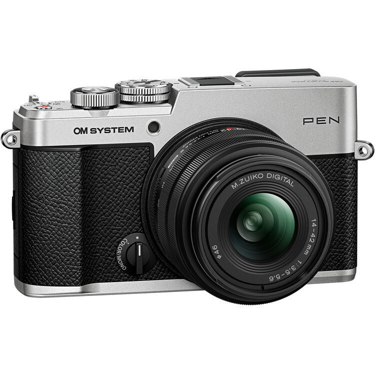 Цифровой фотоаппарат OM SYSTEM PEN Kit 2 (M.Zuiko Digital 14-42mm f/3.5-5.6 III + M.Zuiko Digital ED 40-150mm f/4-5.6 R) Silver