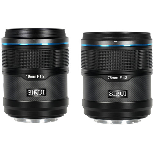 Набор из 2-х объективов (SIRUI Sniper 16mm f/1.2 APS-C с автофокусом для Sony E Black) + (SIRUI Sniper 75mm f/1.2 APS-C с автофокусом для Sony E Black)