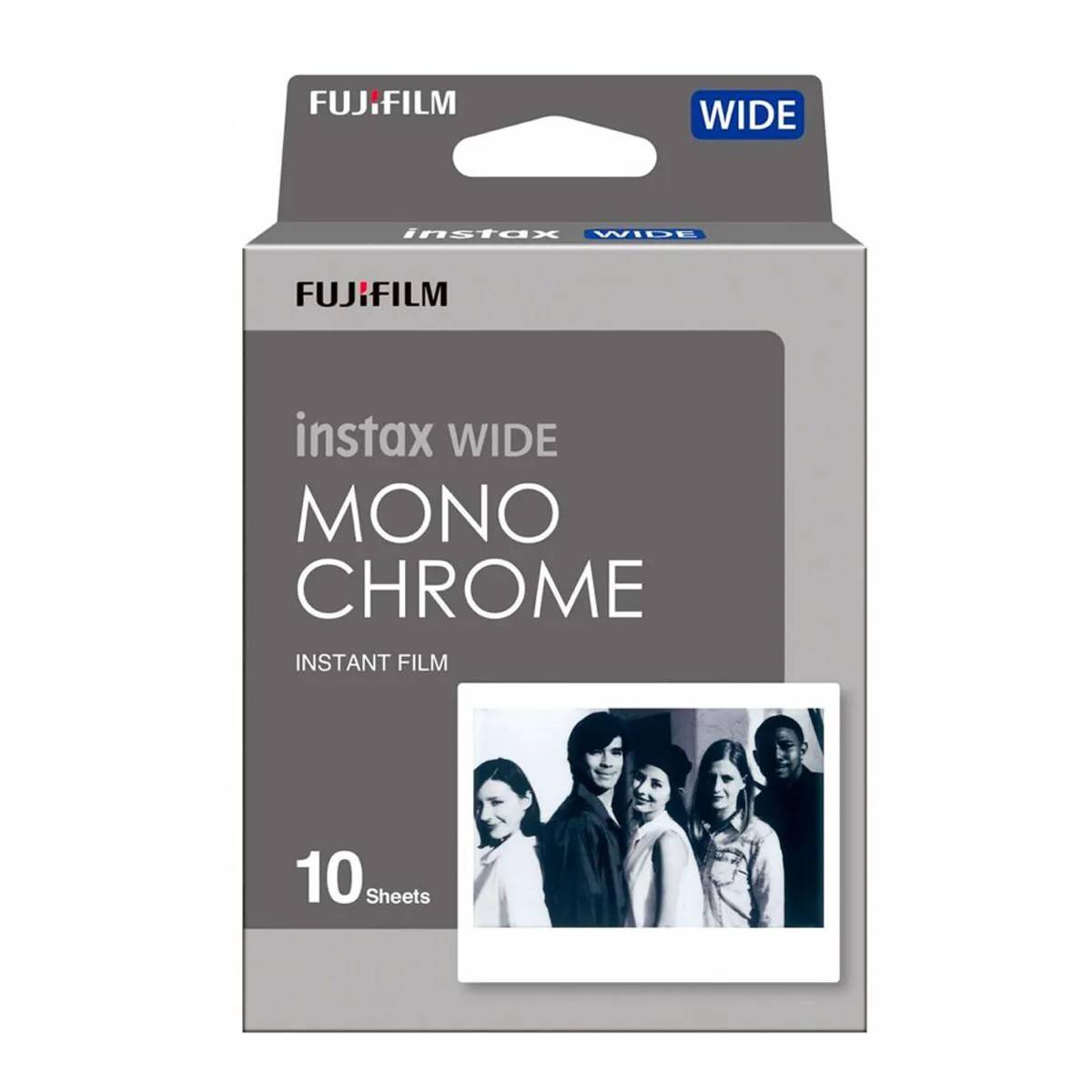 Пленка Fujifilm instax WIDE Monochrome (10 штук в упаковке) имеет большой размер кадра подходит для фотокамер и принтеров instax WIDE