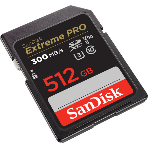 Высокоскоростная карта памяти SDXC SanDisk Extreme Pro 512GB UHS-II Card, V90, VIDEO 4K/8K (SDSDXDK-512G-ANCIN) R300/W260