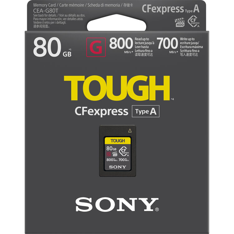 Карта памяти Sony CFexpress Type А TOUGH CEA-G 80GB (Sony CEA-G80T) R800MB/S, W700MB/S