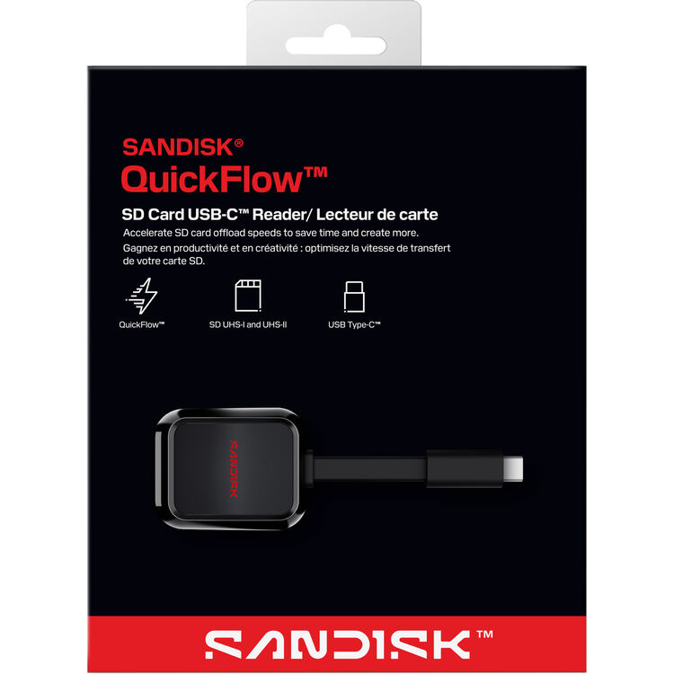 Картридер SanDisk SD UHS-I, USB-C (SDDR-C751-GNANN) R250/W170