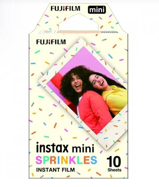 Пленка Fujifilm instax mini Sprinkles Film (10 штук в упаковке) подходит для фотокамер и принтеров instax mini