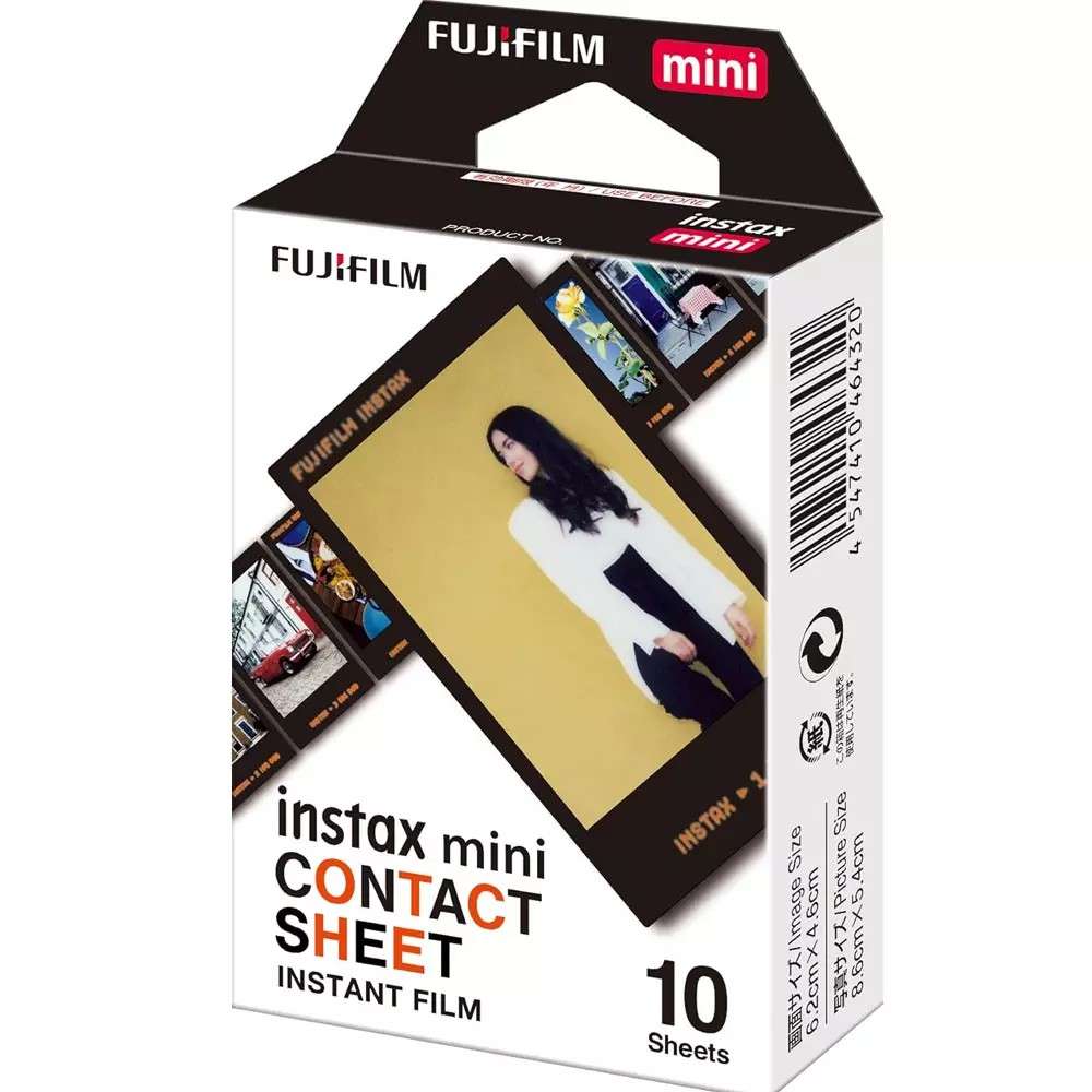 Пленка Fujifilm instax mini Contact (10 штук в упаковке) подходит для фотокамер и принтеров instax mini