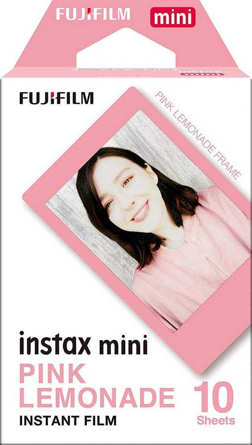 Пленка Fujifilm instax mini Pink Lemonade Film (10 штук в упаковке) подходит для фотокамер и принтеров instax mini