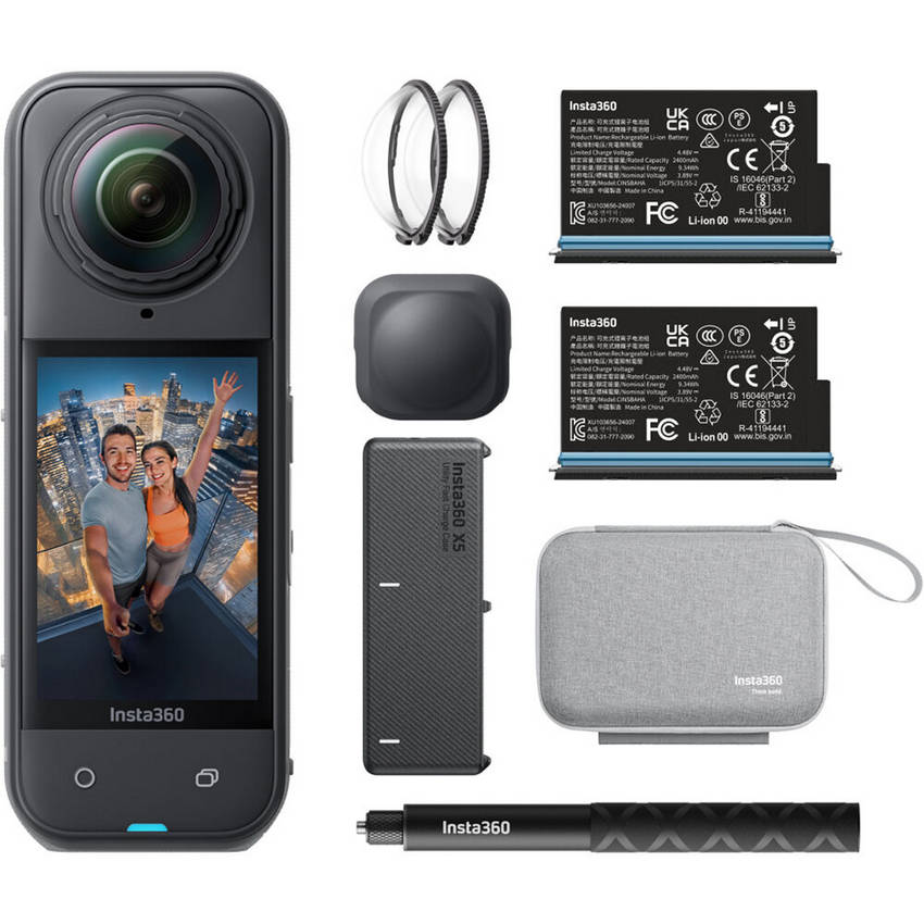 Панорамная экшн-камера Insta360 X5 (CINSAAHA_X504) 8K Essentials Bundle