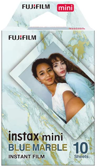 Пленка Fujifilm instax mini Blue Marble Film (10 штук в упаковке) подходит для фотокамер и принтеров instax mini