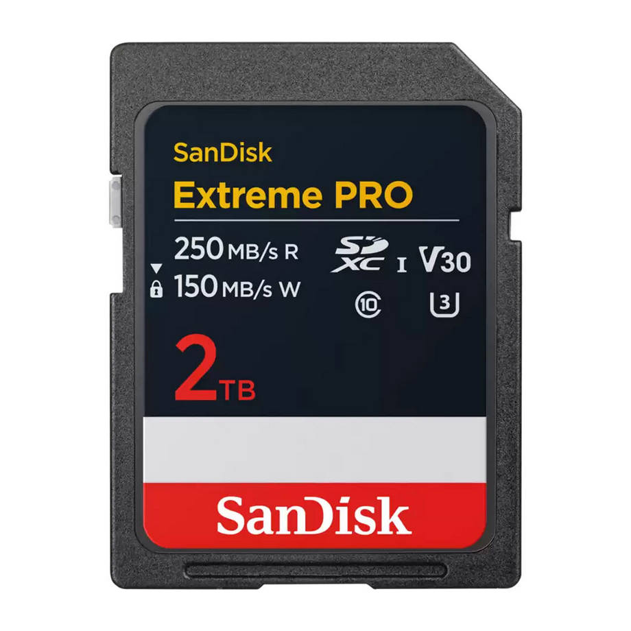 Карта памяти SDXC SanDisk Extreme Pro 2TB UHS-I Card C10, U3, V30 (SDSDXXD-2T00-GN4IN)  R250/W150