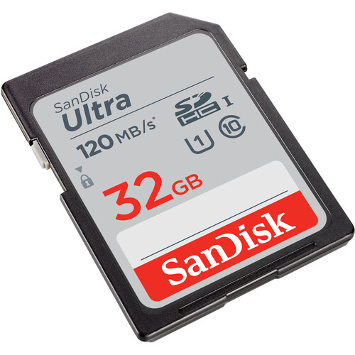 Карта памяти SD SanDisk Ultra 32GB UHS-I (SDSDUN4-032G-AN6IN) 120 МБ/с