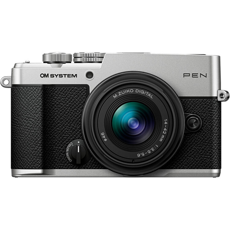 Цифровой фотоаппарат OM SYSTEM PEN Kit 2 (M.Zuiko Digital 14-42mm f/3.5-5.6 III + M.Zuiko Digital ED 40-150mm f/4-5.6 R) Silver