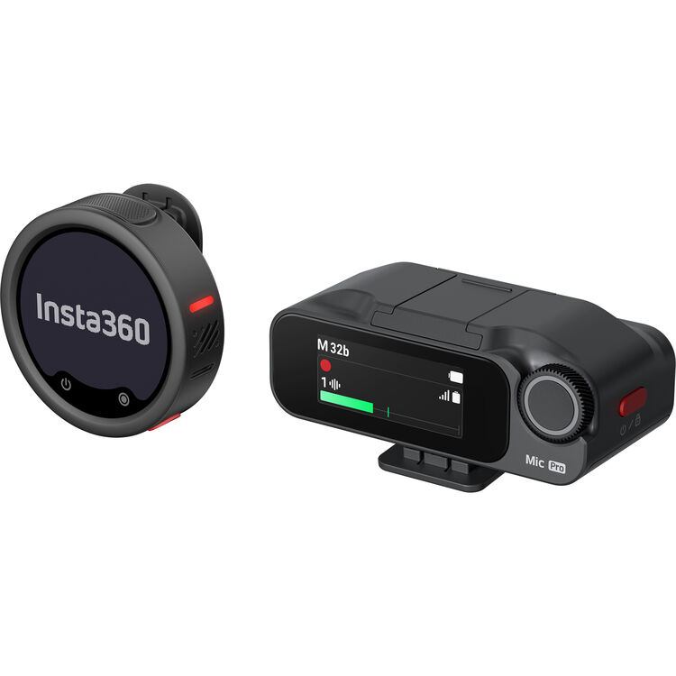 Беспроводной микрофон петличка Insta360 Mic Pro (1 приемник RX + 1 передатчик TX)