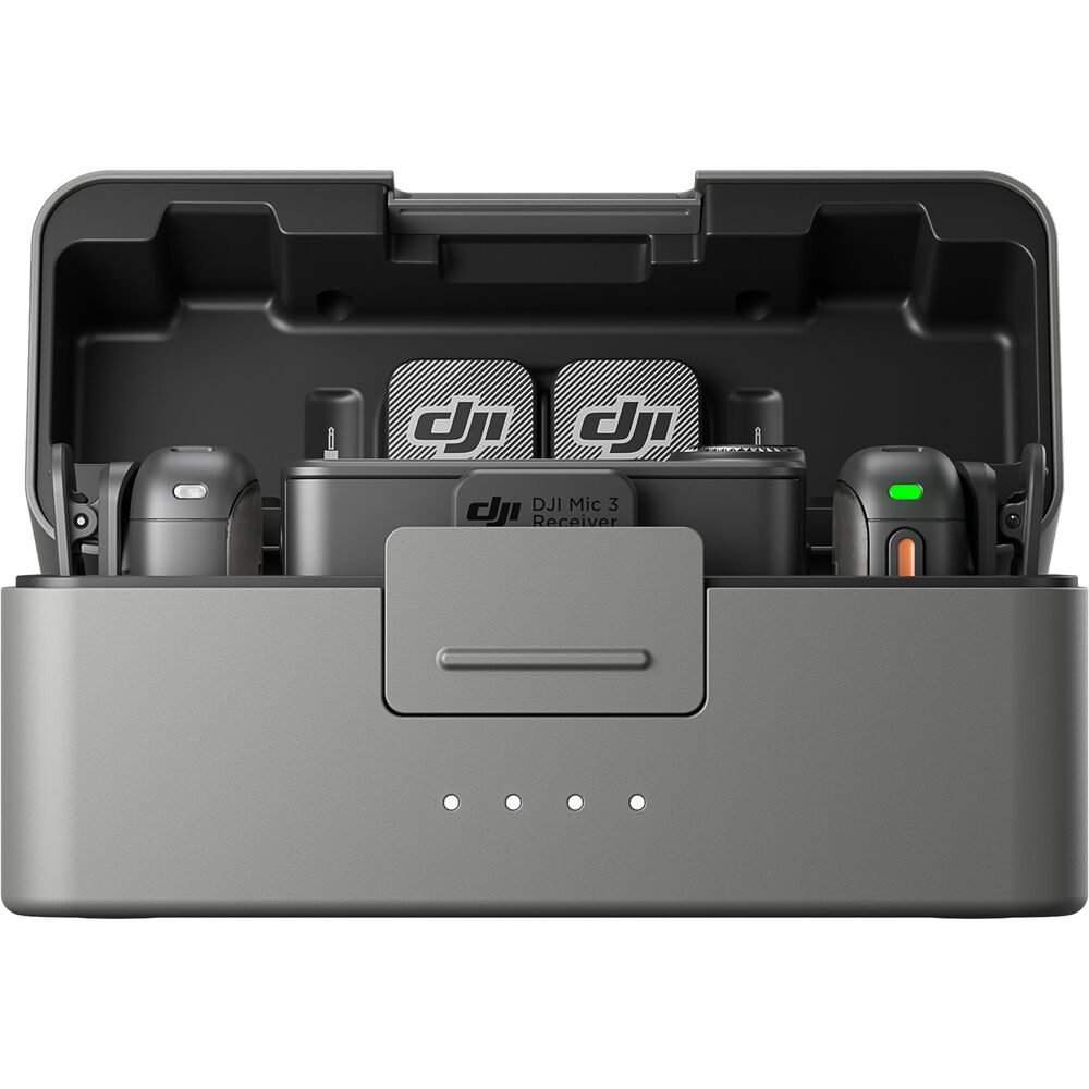 Комплект беспроводных микрофонов DJI Mic 3 (приемник RX + 2 передатчика TX + зарядный кейс) для ПК, ноутбука, смартфонов, фото/видео камер, экшн-камер и других совместимых устройств