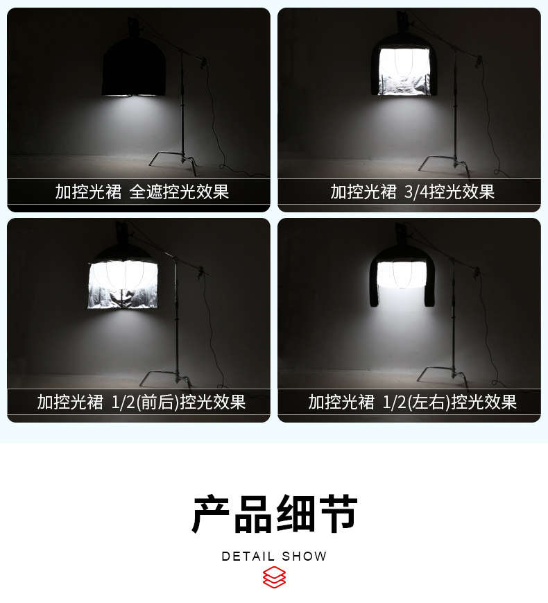 Зонт-софтбокс на просвет Jinbei Quick Ball Softbox Ф100 + Ткань/шторка управления светом