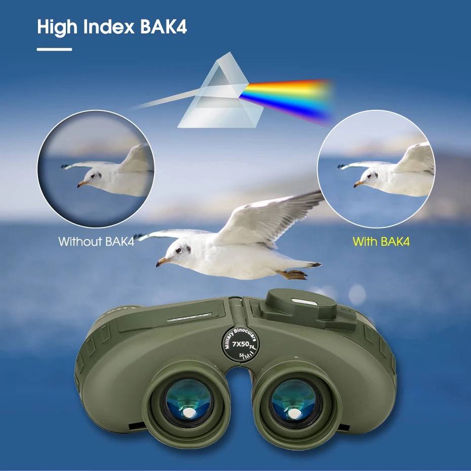 Бинокль SVBONY SV27 7x50 (F9307G) Green