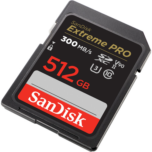 Высокоскоростная карта памяти SDXC SanDisk Extreme Pro 512GB UHS-II Card, V90, VIDEO 4K/8K (SDSDXDK-512G-ANCIN) R300/W260