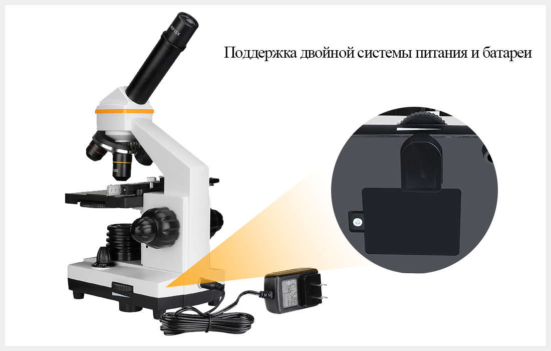 Микроскоп школьный SVBONY SV601 80-1600x (F9365A)
