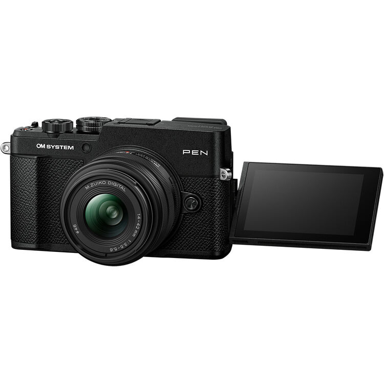 Цифровой фотоаппарат OM SYSTEM PEN Kit 2 (M.Zuiko Digital 14-42mm f/3.5-5.6 III + M.Zuiko Digital ED 40-150mm f/4-5.6 R) Black