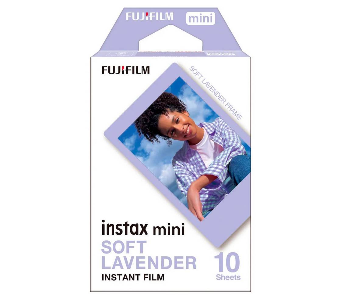 Пленка Fujifilm instax mini Soft Lavender Film (10 штук в упаковке) подходит для фотокамер и принтеров instax mini