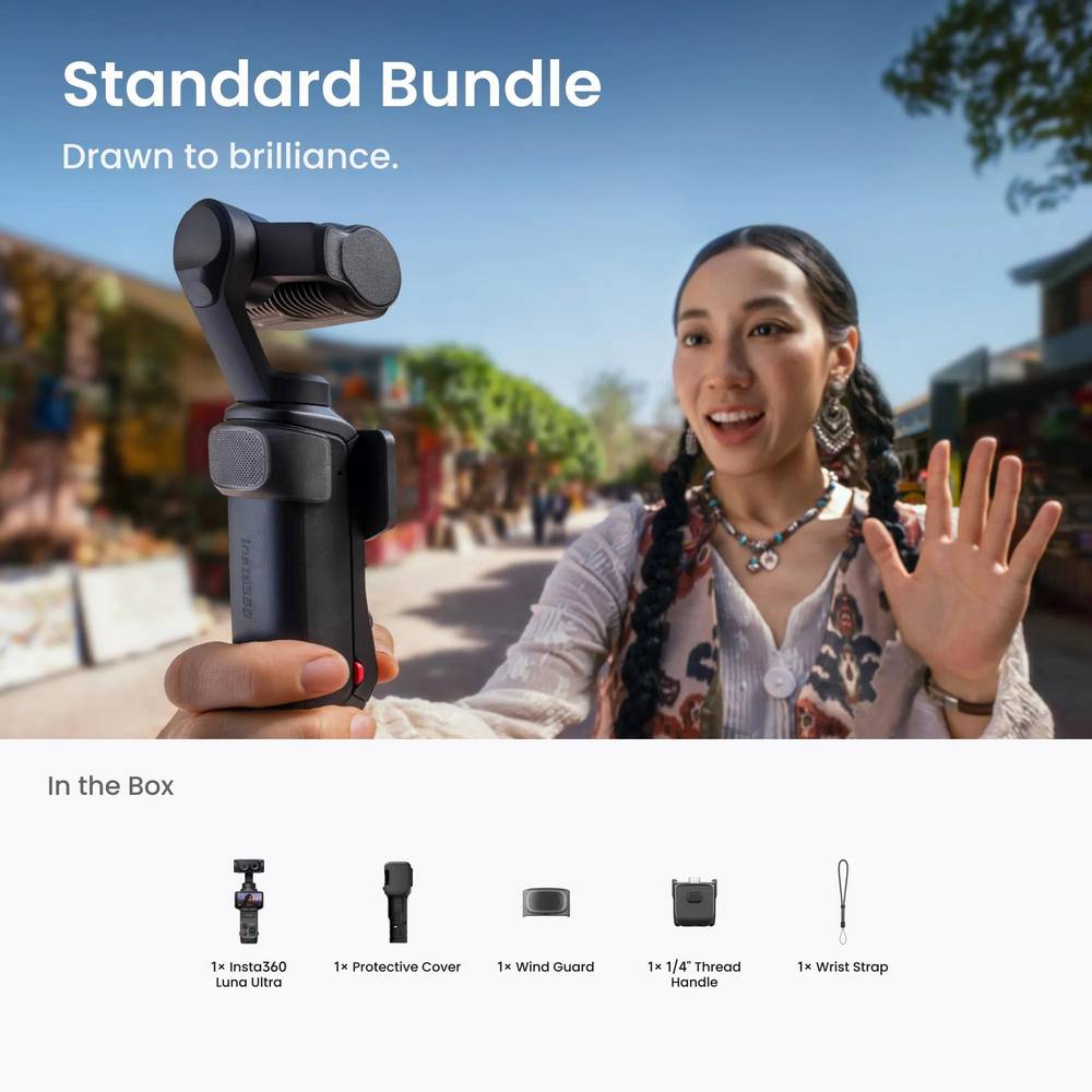 Экшн-камера Insta360 Luna Ultra Standard Combo (Cosmic Black)