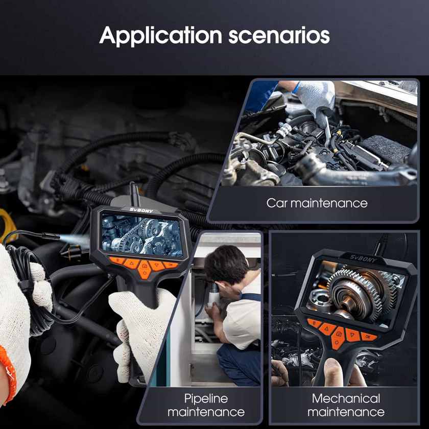 Эндоскопическая камера SVBONY SM501 с подсветкой и ЖК-экраном (для осмотра автомобилей, трубопроводов и других целей) W9303A