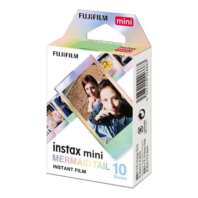 Пленка Fujifilm instax mini Mermaid Tail Film (10 штук в упаковке) подходит для фотокамер и принтеров instax mini