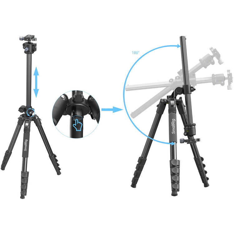 Штатив SmallRig CT-25 (5290) отлично подходит для съемки с верхнего ракурса