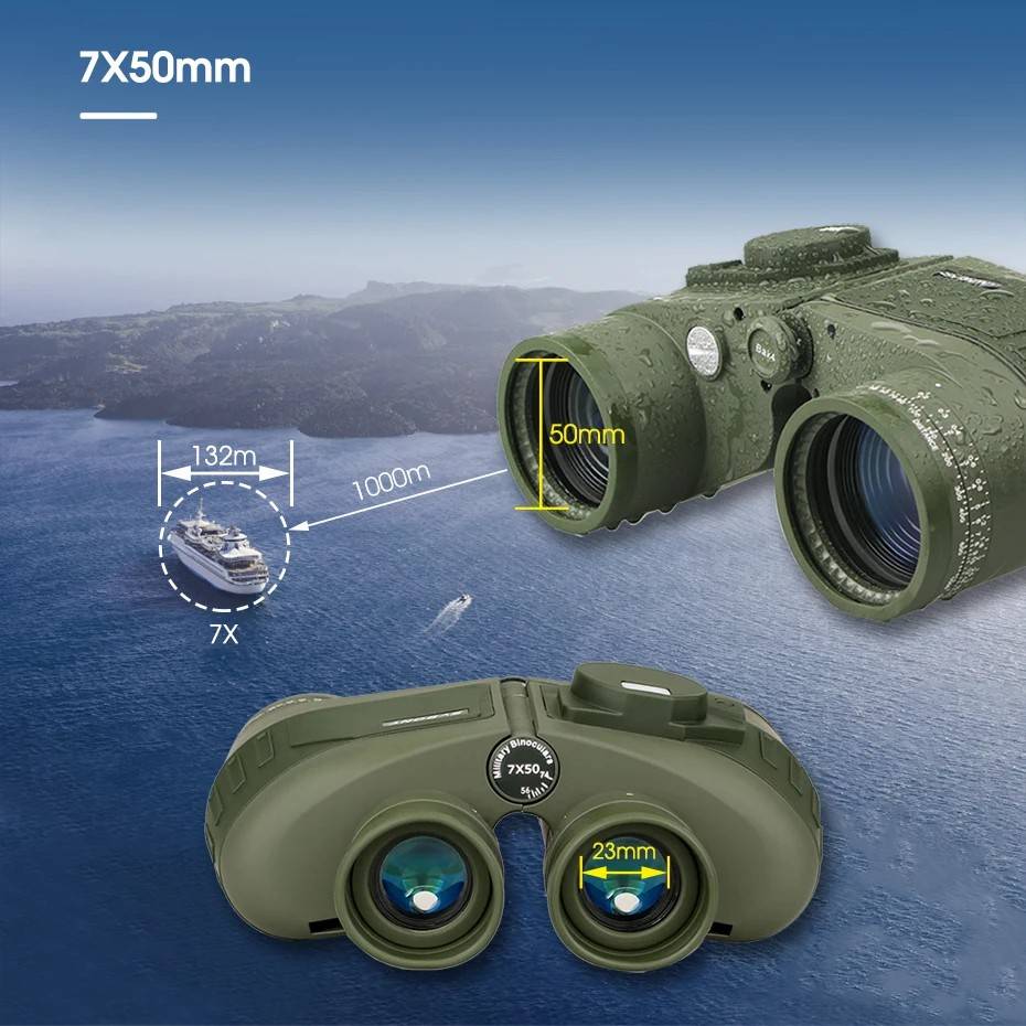 Бинокль SVBONY SV27 7x50 (F9307G) Green