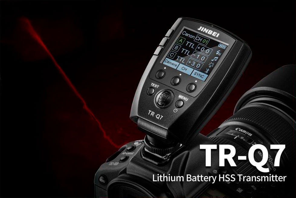 Поступление новых универсальных радиопередатчиков Jinbei TR-Q7 TTL/HSS (для камер Canon, Nikon, Sony, Panasonic, Olympus, Sony и Fujifilm)