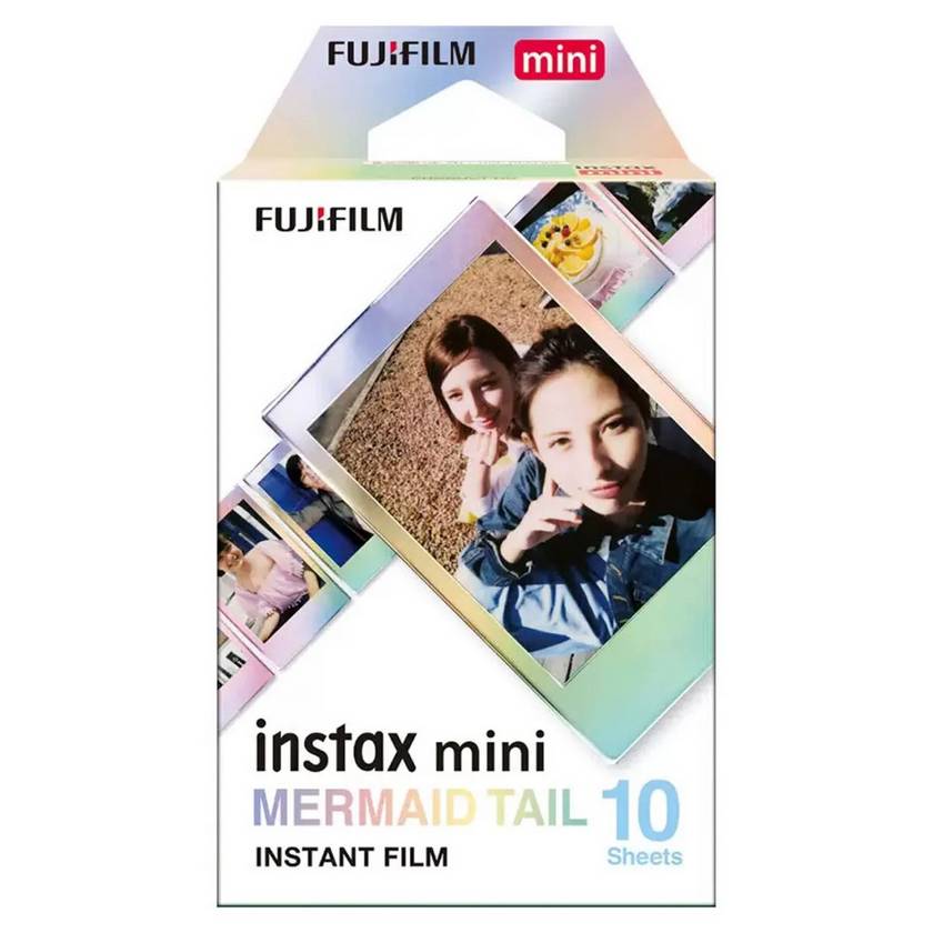 Пленка Fujifilm instax mini Mermaid Tail Film (10 штук в упаковке) подходит для фотокамер и принтеров instax mini