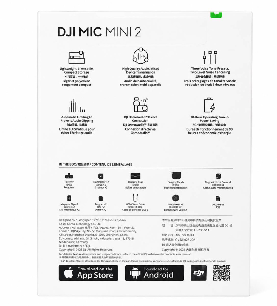 DJI Mic Mini 2 (2 TX + 1 Mobile RX + Charging Case)