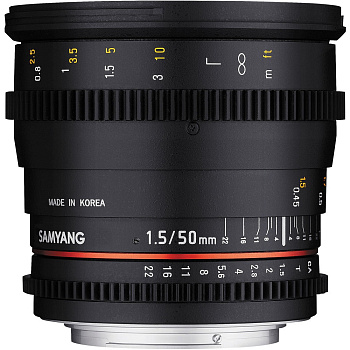 Неавтофокусный объектив Samyang VDSLR 50мм T/1.5 AS UMC Sony/Minolta