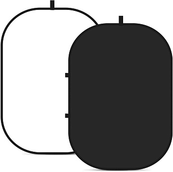 Лайт-диск двухцветный (2-в-1) / черно/белый фон JINBEI 150x200см Collapsible Background Board