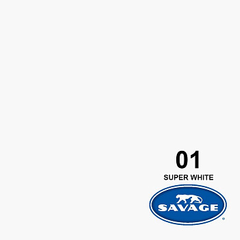 Фон бумажный Savage Super White (белый) 2,72x11 м